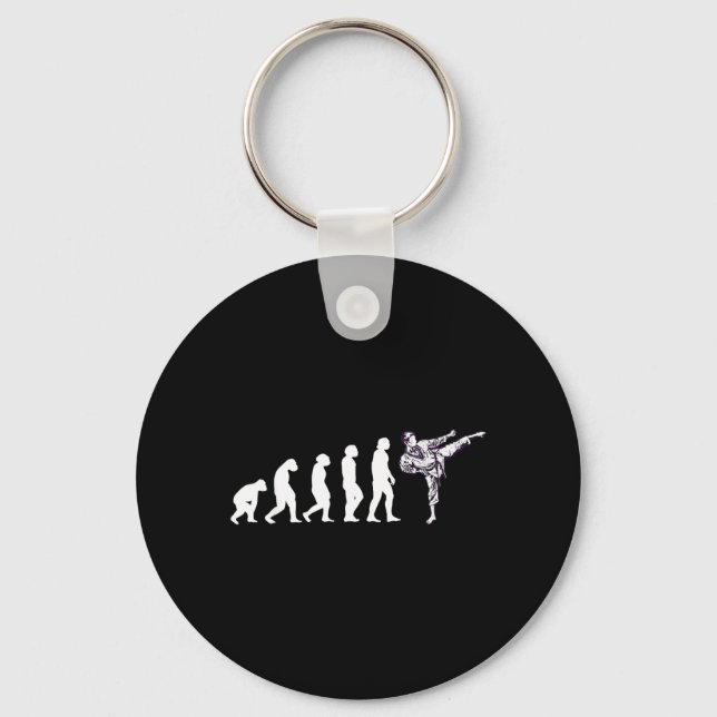 Cool Evolution Taekwondo Karate Aikido Ju Jutsu Key Ring (Front)