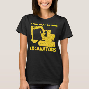 Cool Excavator For Boys Kids Heavy Equipment Opera T-Shirt