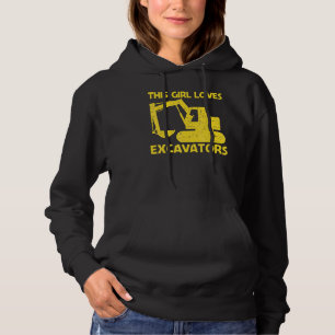 Cool Excavator For Girls Mum Heavy Equipment Opera Hoodie