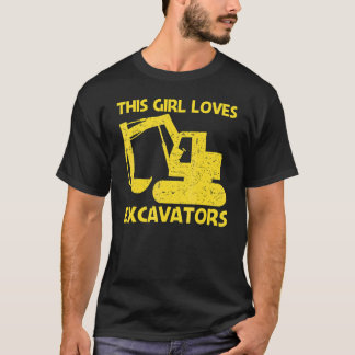 Cool Excavator For Girls Mum Heavy Equipment Opera T-Shirt
