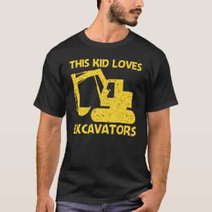 Cool Excavator For Kids Boys Heavy Equipment Opera T-Shirt