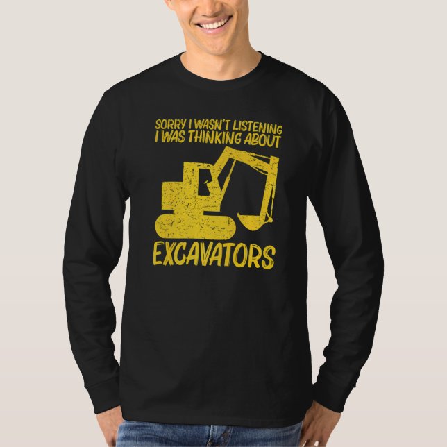 Cool Excavator For Men Women Heavy Equipment Opera T-Shirt (Front)