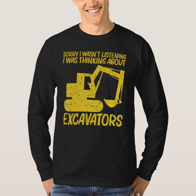 Cool Excavator For Men Women Heavy Equipment Opera T-Shirt (Front)