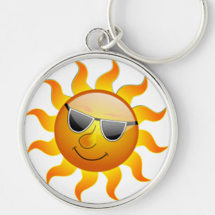 COOL FACE SUNSHINE KEY RING