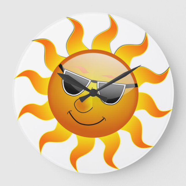 COOL FACE SUNSHINE LARGE CLOCK (Front)