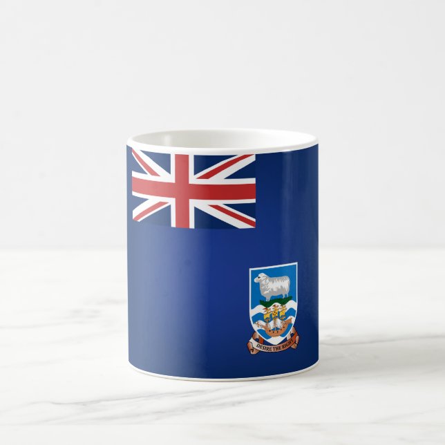 Cool Falkland Islands Flag Coffee Mug (Center)