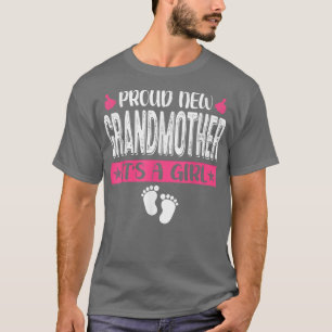 Cool Family Proud New Grandmother It's A Girl Gend T-Shirt
