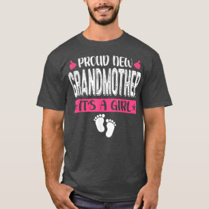 Cool Family Proud New Grandmother It's A Girl Gend T-Shirt