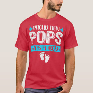 Cool Family Proud New Pops It's A Boy Gender Revea T-Shirt