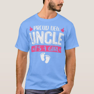 Cool Family Proud New Uncle It's A Girl Gender Rev T-Shirt