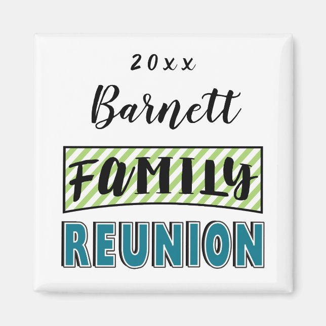Cool Family Reunion Keepsake Souvenir Gift Magnet (Front)