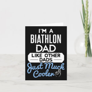 Cool Fathers Day Design Biathlon Dad Card