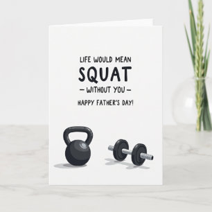 Cool Fathers Day Kettlebell Card