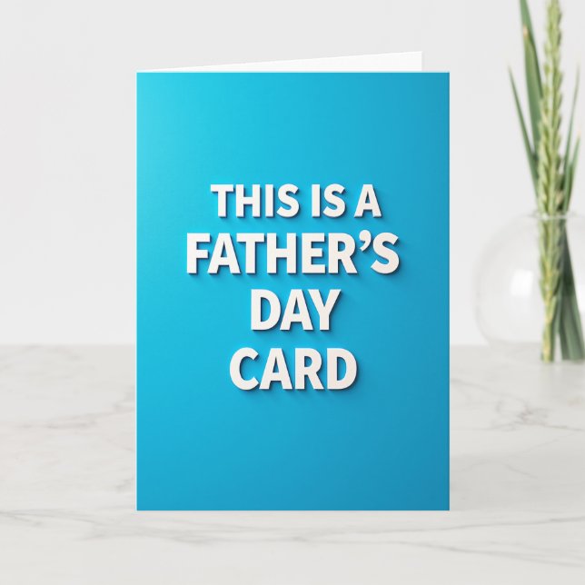 Cool Fathers Day Shadow Card (Front)