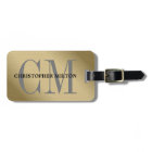 Cool Faux Copper Bold Grey Monogram