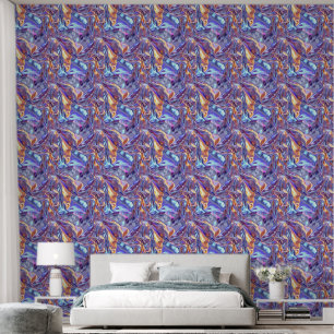 Cool faux foil tiled pattern wallpaper