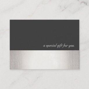 Cool Faux Silver Stripe Modern Gift Certificate