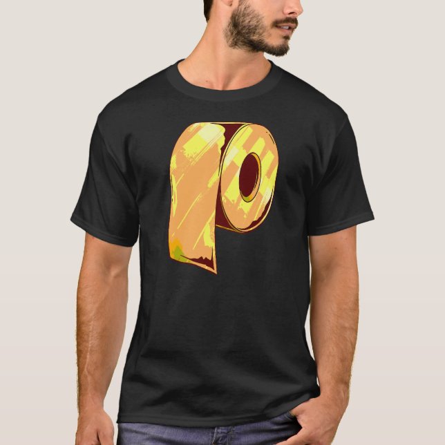 Cool Featuring A Golden Toilet Paper Roll T-Shirt (Front)