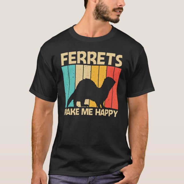 Cool Ferret For Men Women Ferret   Pet Animal T-Shirt (Front)