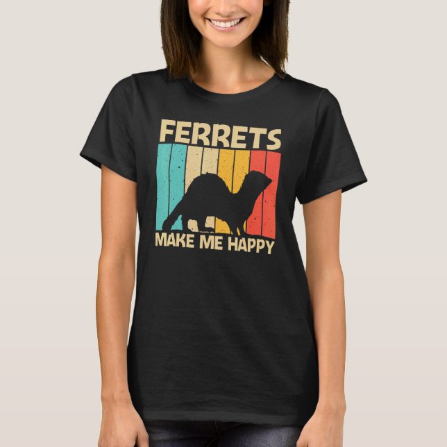 Cool Ferret For Men Women Ferret   Pet Animal T-Shirt (Front)