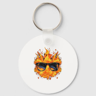 Cool Fire And Flames Gles _1  Key Ring