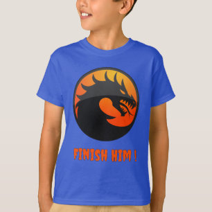 Cool Fire Dragon MK Fighting Videogame Finish Him T-Shirt