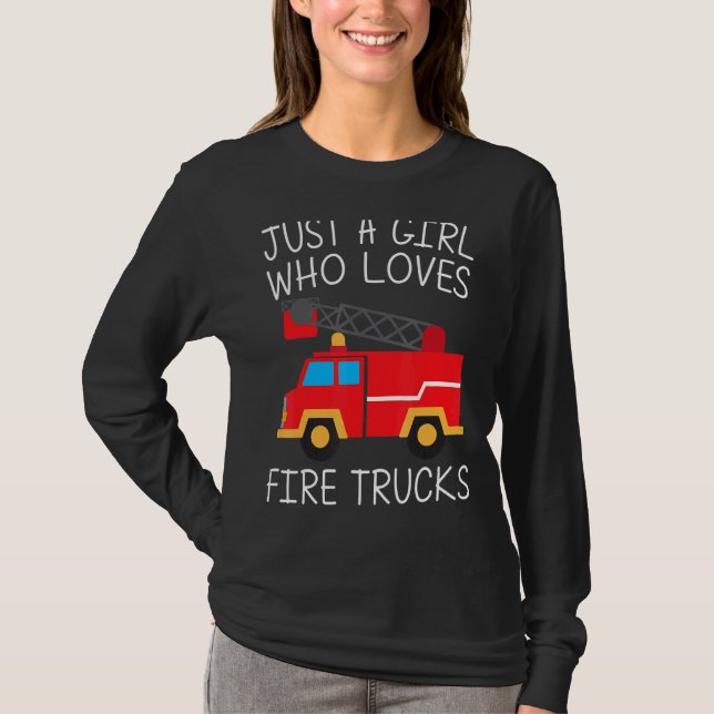 Cool Fire Truck For Girls Kids Firetruck Firefight T-Shirt (Front)
