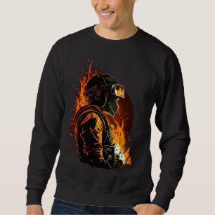 Cool Fire Welder Worker Sweatshirt