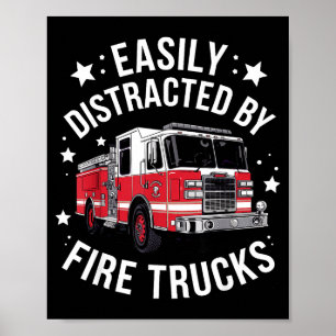 Cool Firefighter Design For Men Women Firemen Fire Poster