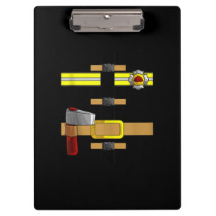 Cool Firefighter Uniform Funny DIY Halloween Clipboard
