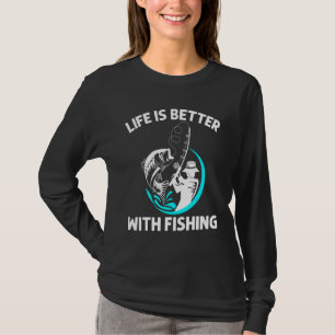 Cool Fishing Art For Men Women Fishermen Fish Hook T-Shirt