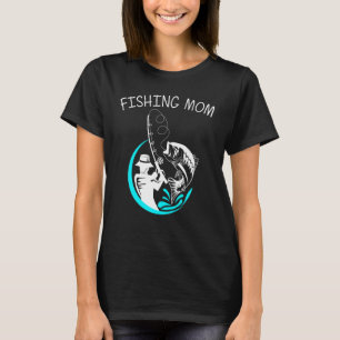 Cool Fishing Art For Mum Women Fishermen Fish Hook T-Shirt