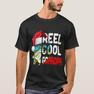 Cool Fishing Ugly Christmas For Grandpa Dad Santa T-Shirt