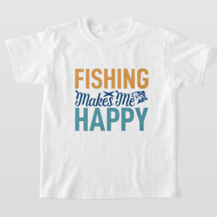 Cool fishing word art boys T-Shirt