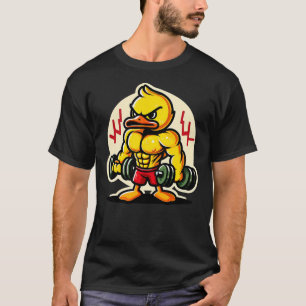 Cool Fitness Gym Duck Muscular Duck Bodybuilder T-Shirt