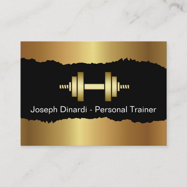 Cool Fitness Trainer Business Cards (Front)