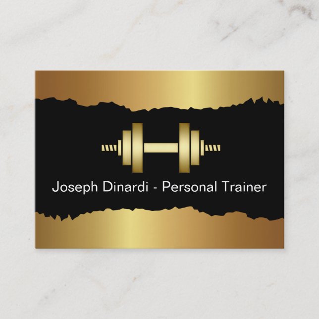 Cool Fitness Trainer Modern Business Cards (Front)
