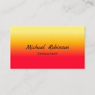 Cool Flame Red Orange Yellow Masculine Colourful Business Card