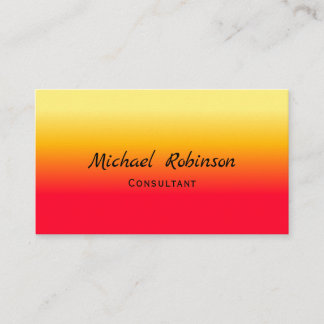 Cool Flame Red Orange Yellow Masculine Colourful Business Card