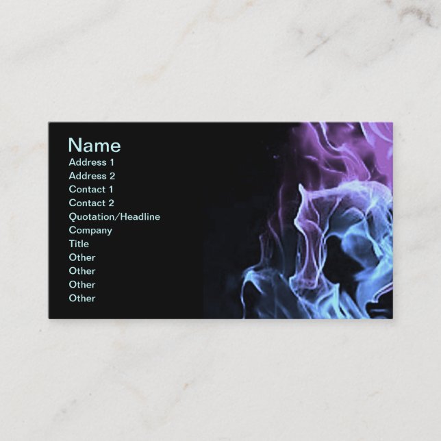 Cool Flames Business Card (Front)