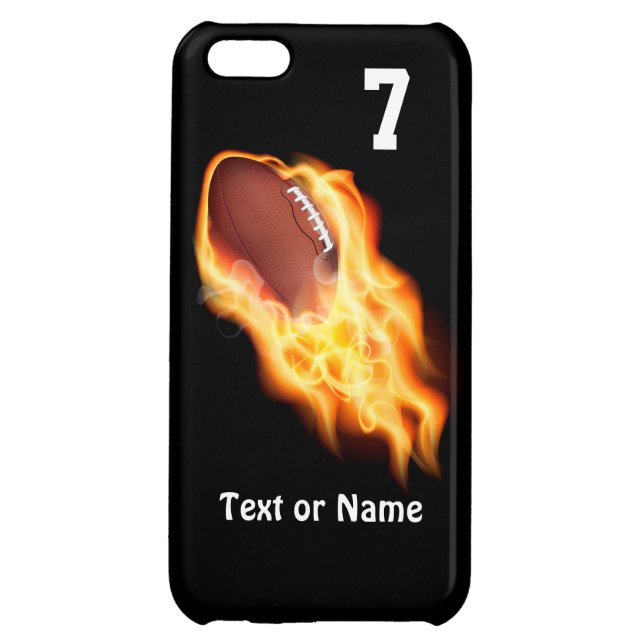 Cool Flaming Football iPhone 5C Cases (Back)