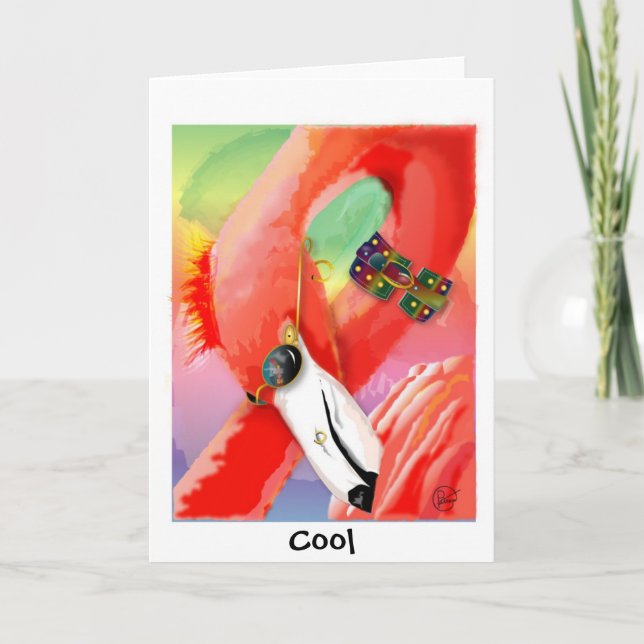 Cool Flamingo Card (Front)