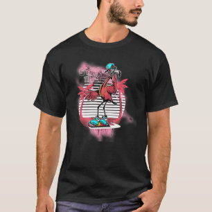 Cool Flamingo Hip Hop Rapper Summer Tropical Flami T-Shirt