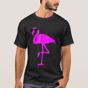 Cool Flamingo Sunglasses Thug Pink Birds Party T-Shirt