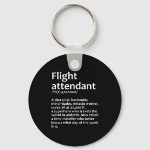 Cool Flight Attendant Design For Men Women Flight  Key Ring