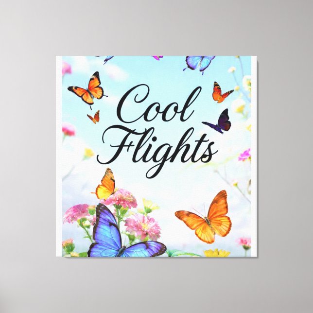 Cool Flights Butterfly Canvas Print (Front)