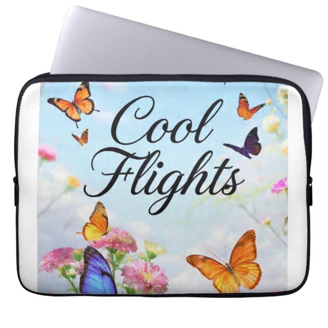Cool Flights Butterfly Laptop Sleeve (Front)