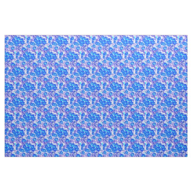 Cool floral look blue fabric (Fat Quarter)