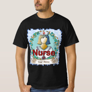 Cool Floral Nurse  t-shirt