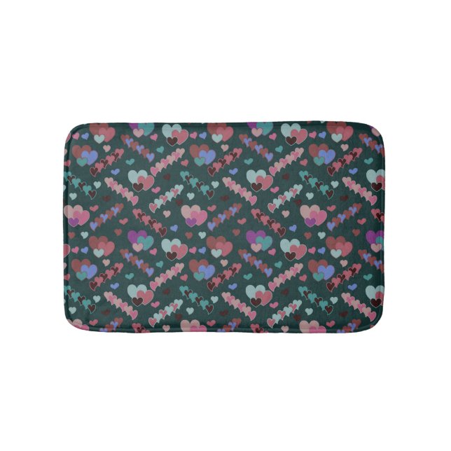 Cool Floral Pattern Bath Mat (Front)